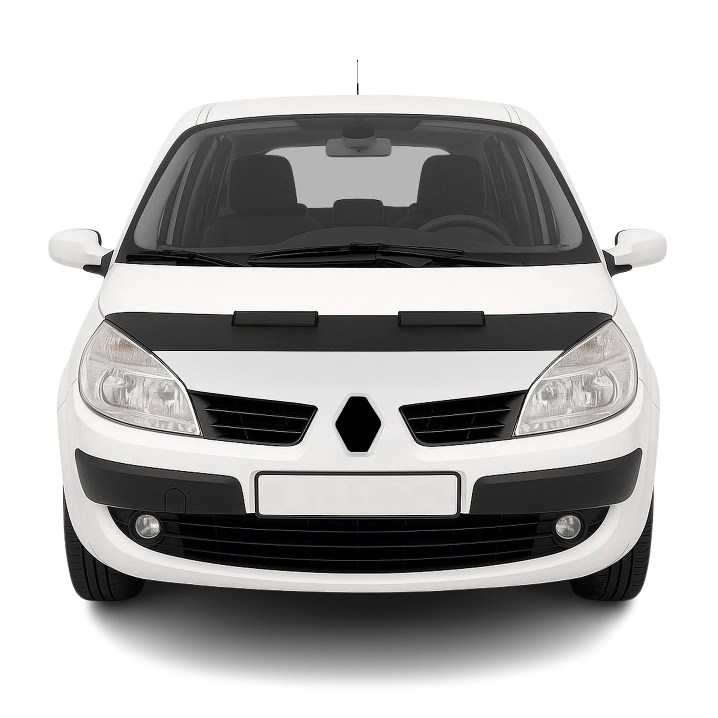 Haubenbra Steinschlagschutz Bonnet Bra für Renault Scenic 2003-2009 Schwarz Halb