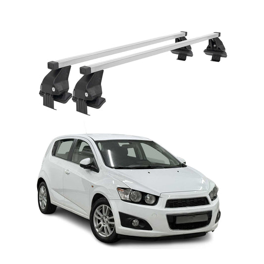 Menabo Dachträger Grundtäger für Chevrolet Aveo T300 2011-2020 50kg Stahl Silber