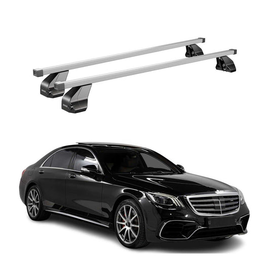 Menabo Dachträger für Mercedes S Klasse W222 2013-2020 75kg Stahl Silber 2x