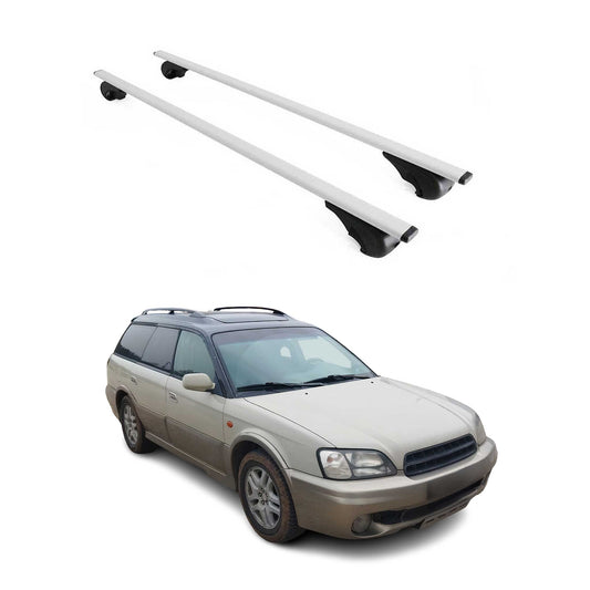 Dachträger Gepäckträger für Subaru Outback 1998-2003 Grundträger Metall Grau 2x