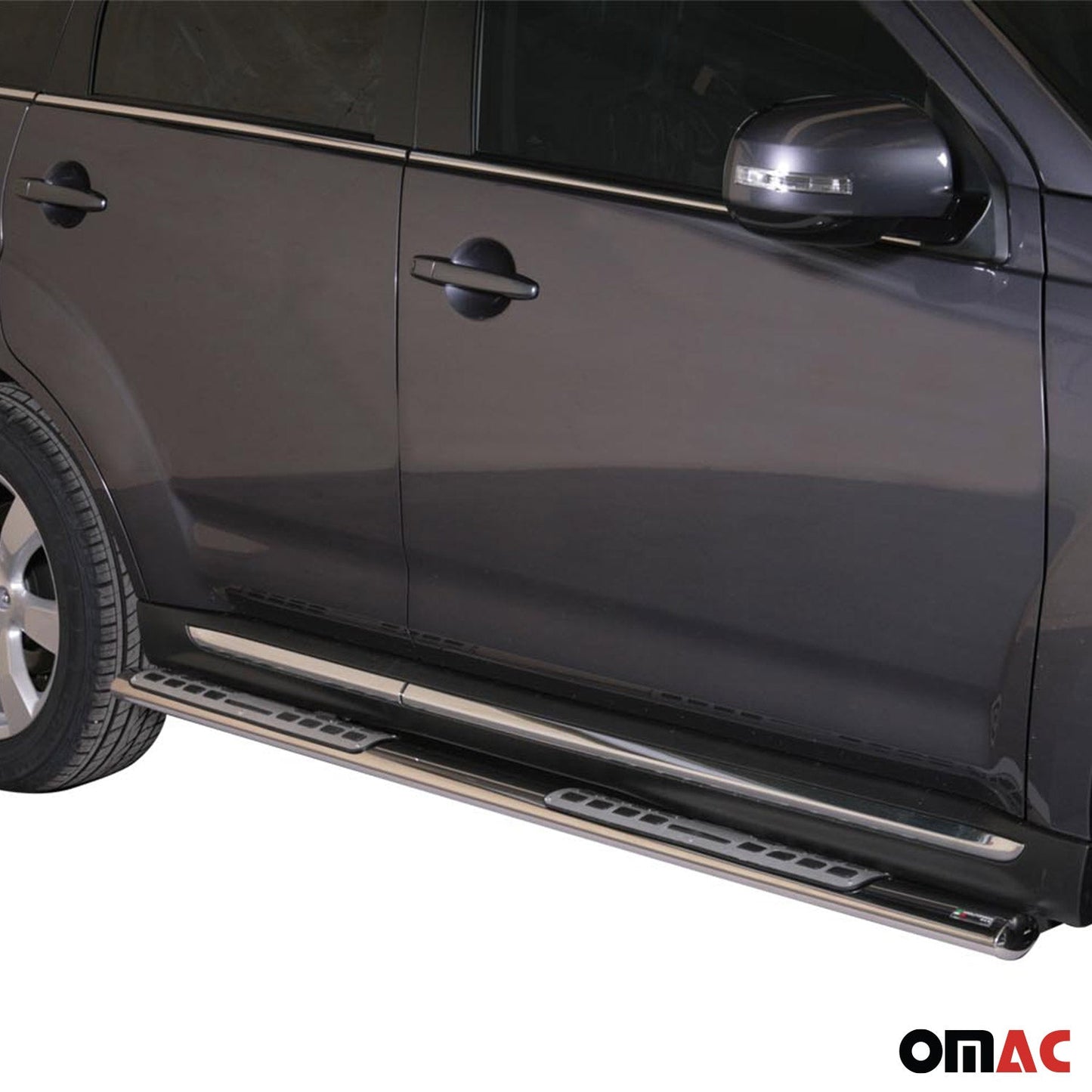 Edelstahl Seitenschweller Schwellerrohre für Mitsubishi Outlander 2010-2012 Grau