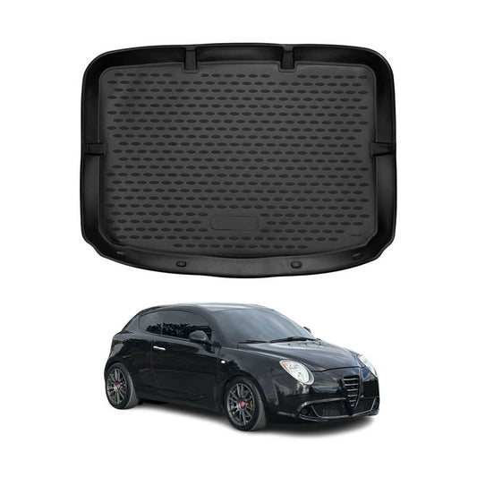 Covoraș portbagaj/tapițerie portbagaj pentru Alfa Romeo Mito 2008-2018, cauciuc TPE, negru