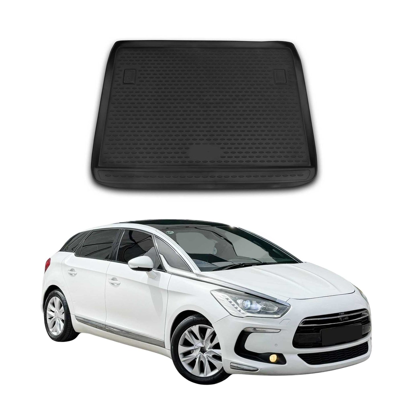 Covoraș portbagaj/tapițerie portbagaj pentru Citroen DS5 2011-2021, cauciuc TPE, negru