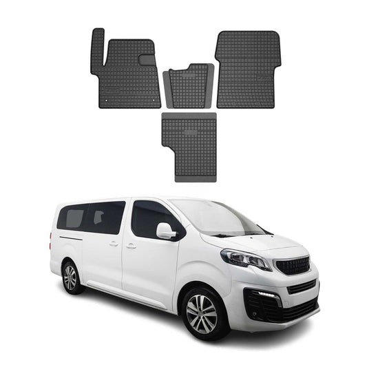 2016-2025 Peugeot Traveller Fußmatten Gummi Schwarz 4 tlg