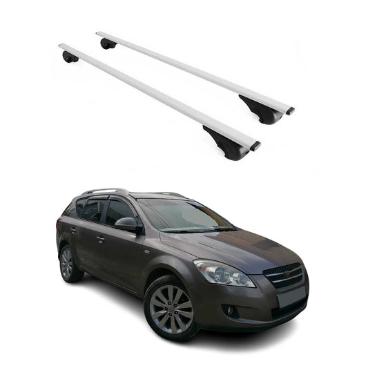 Dachträger Grundtäger für Kia Ceed 2007-2012 75kg Metall Silber 2 tlg