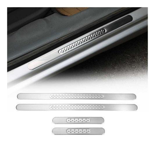 Protecții prag ușă pentru Fiat Grande Punto 2005-2009, oțel inoxidabil, 4x