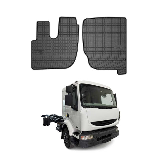 OMAC Gummi Fußmatten für Renault Midlum 1997-2013 Automatten Gummi Schwarz 2tlg