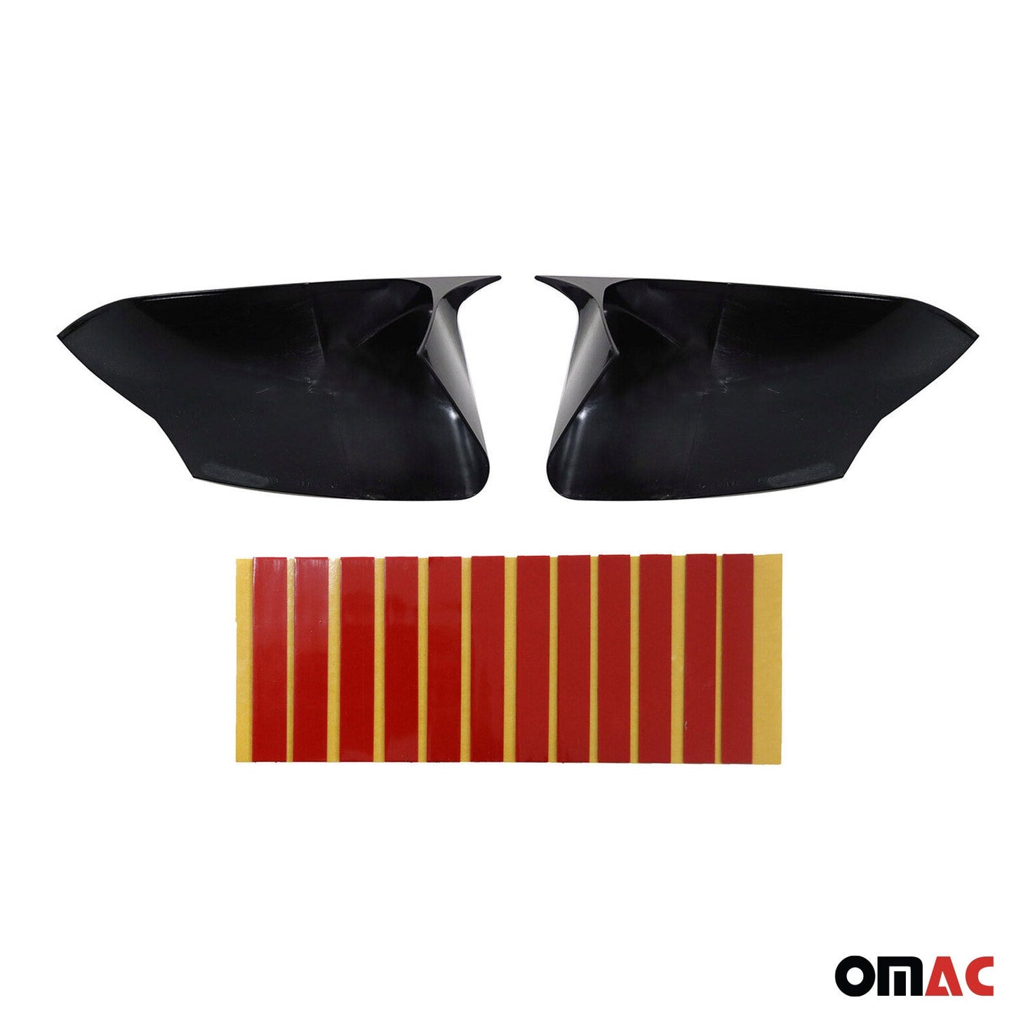 Spiegelkappen Spiegelabdeckung für Ford Ranger 2015-2024 ABS Schwarz Glanz 2tlg