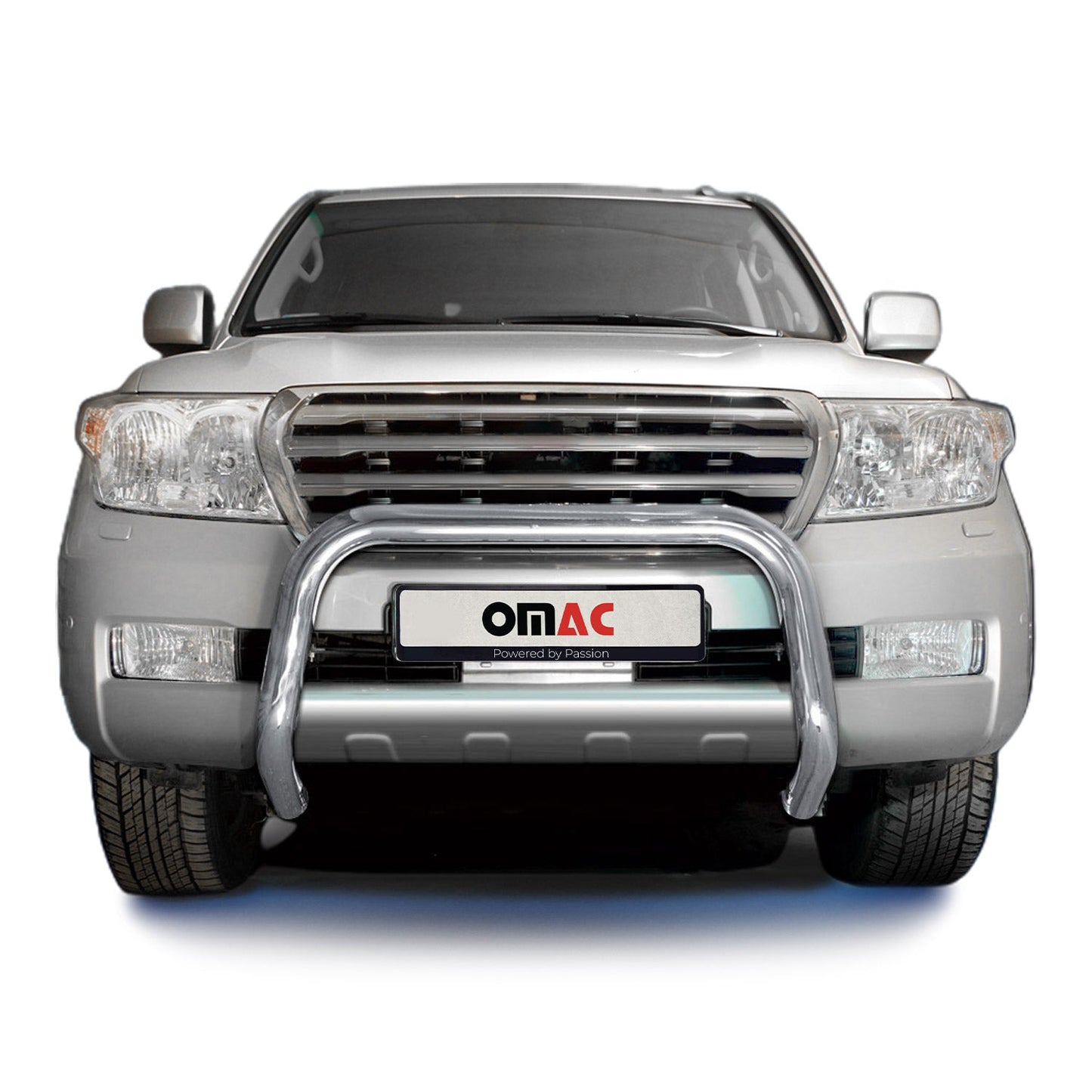 Stahl Frontbügel Frontschutzbügel für Toyota Land Cruiser V8 2007-12 ABE Silber