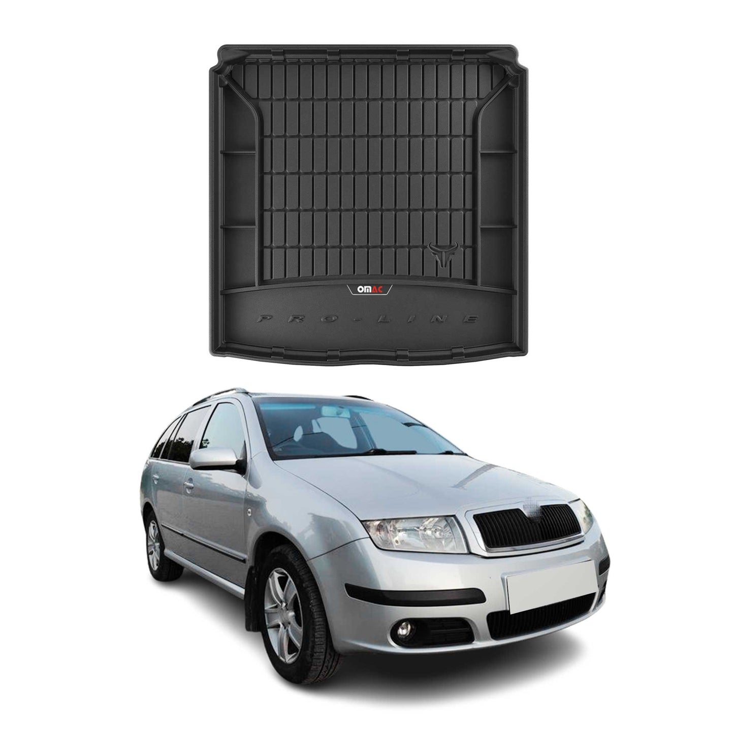 Căptușeală portbagaj OMAC din cauciuc pentru Skoda Fabia Combi 1999-2007, căptușeală portbagaj TPE