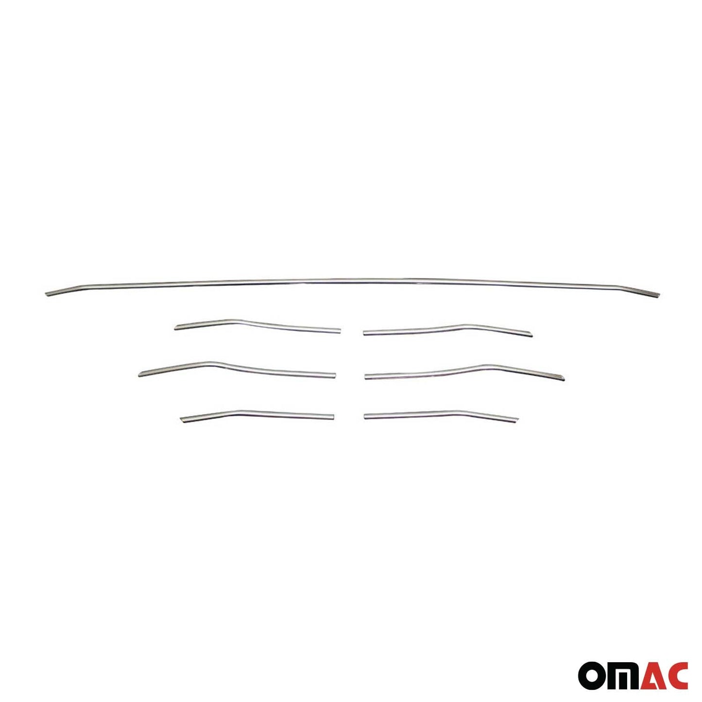 Kühlergrill Leisten Grillleisten für Renault Megane 2015-2025 Chrom Silber 7x