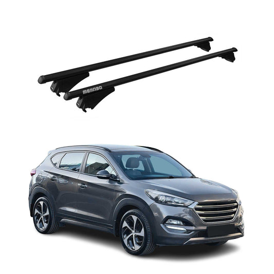 Bagażnik dachowy Menabo Base Carrier do Hyundai Tucson 2015-2020 ABE Aluminium Czarny 2x