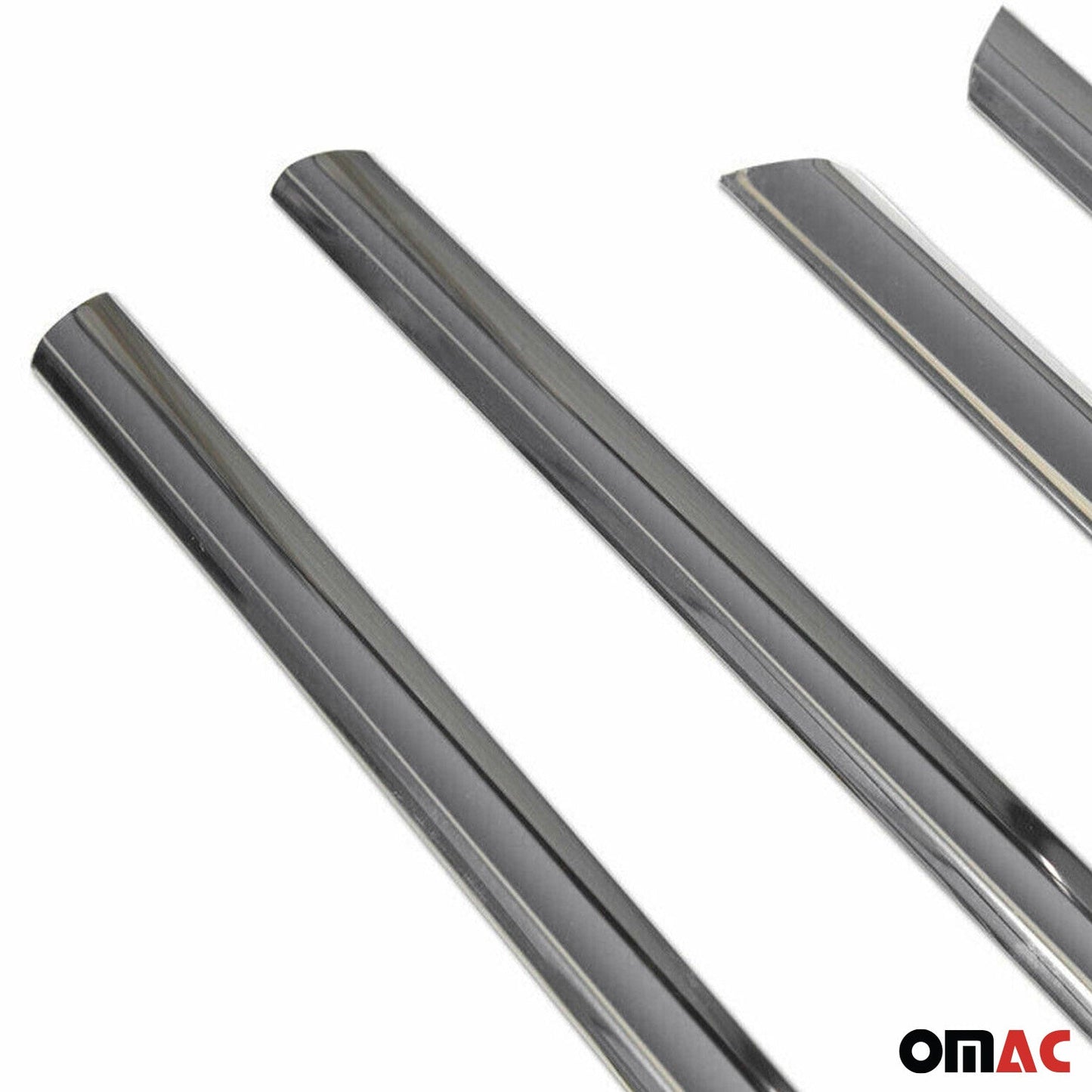 Benzi decorative/ornamente geamuri pentru Ssangyong Actyon Sports 2006-2012, oțel inoxidabil, 4 bucăți