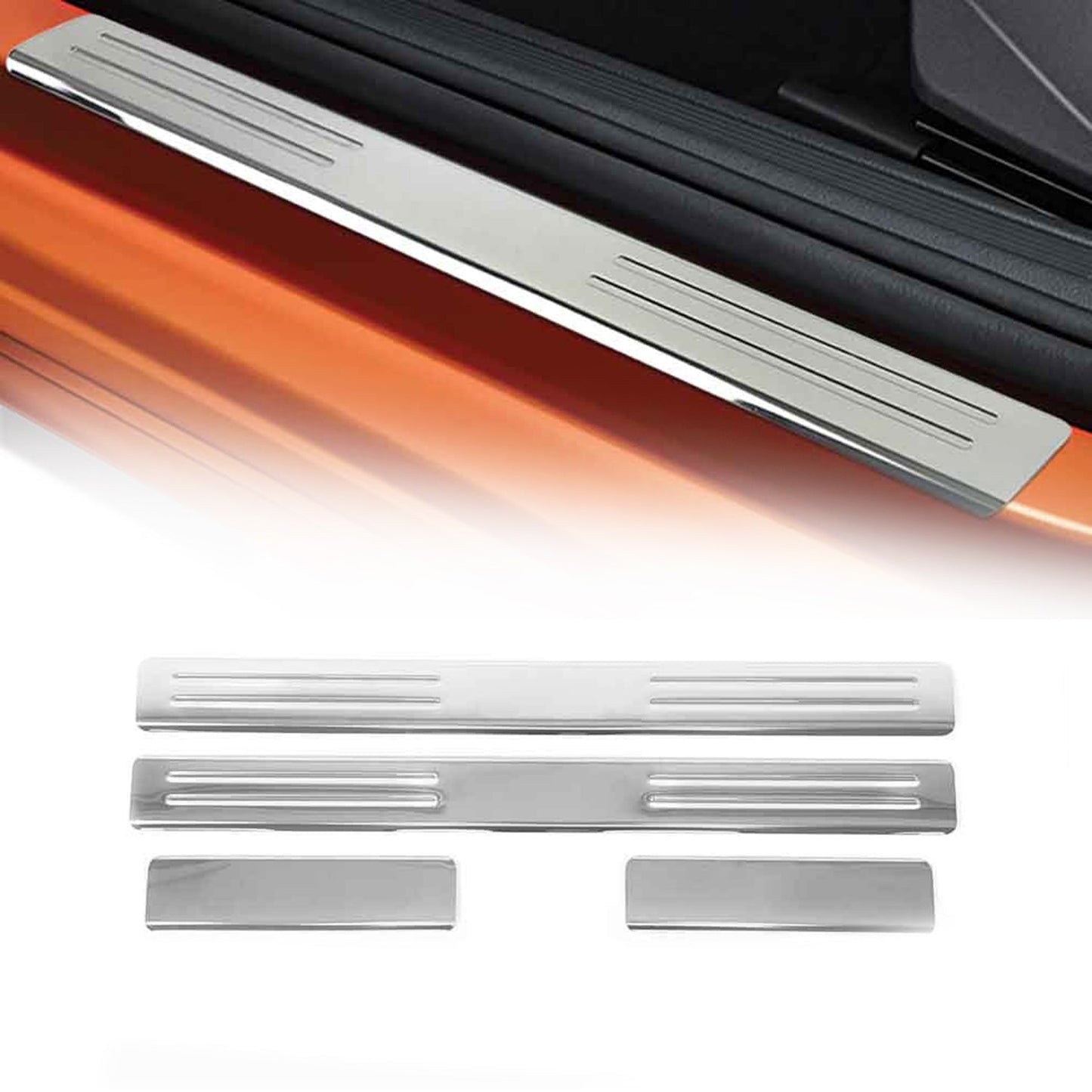 Einstiegsleisten Türschutzleisten Türschutz für VW Polo 2017-2025 Edelstahl 4tlg