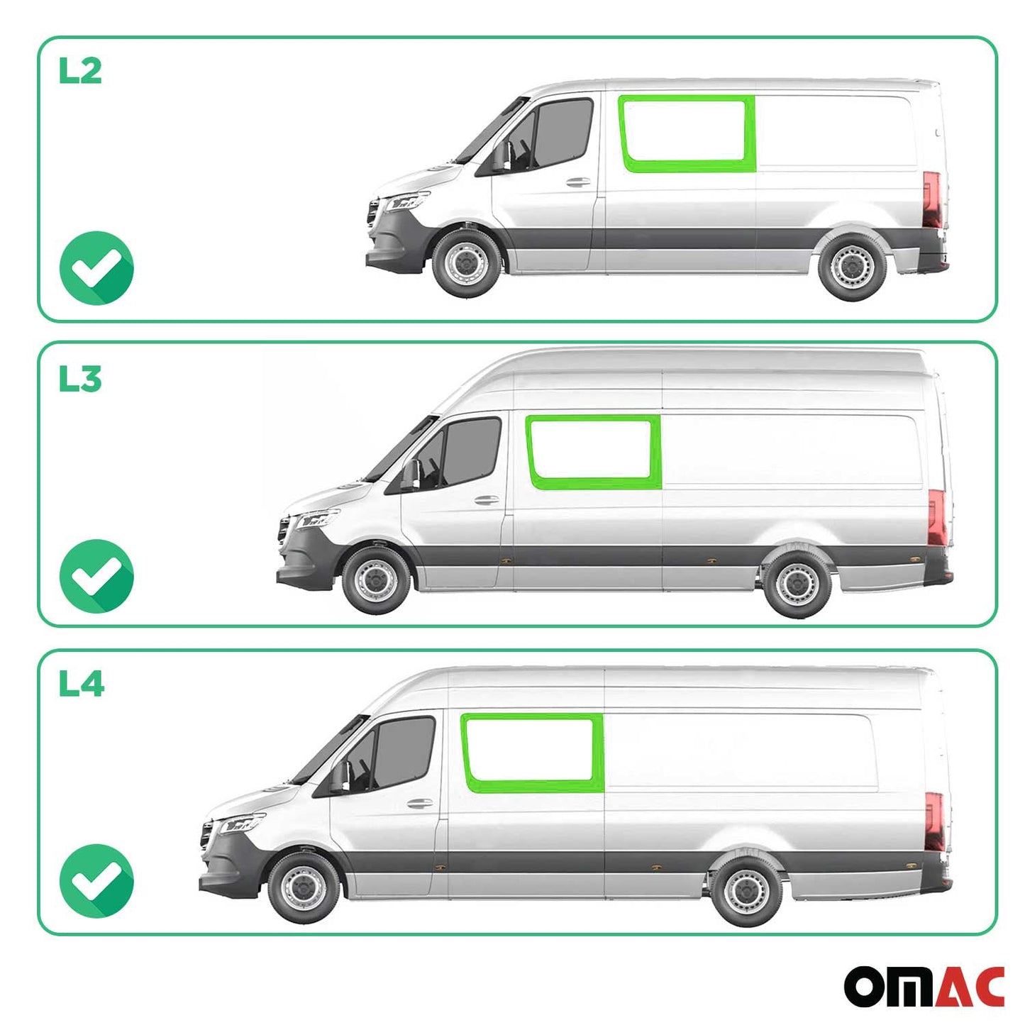 Seitenfenster für VW Crafter 2006-2017 Links Vorne Sicherheitsglas L2 L3 L4