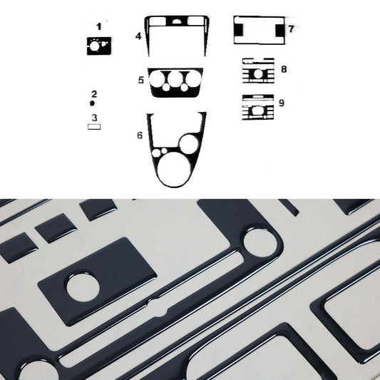 Set ornamente interioare pentru Ford Fusion 2005-2012, aspect negru piano, 9 piese