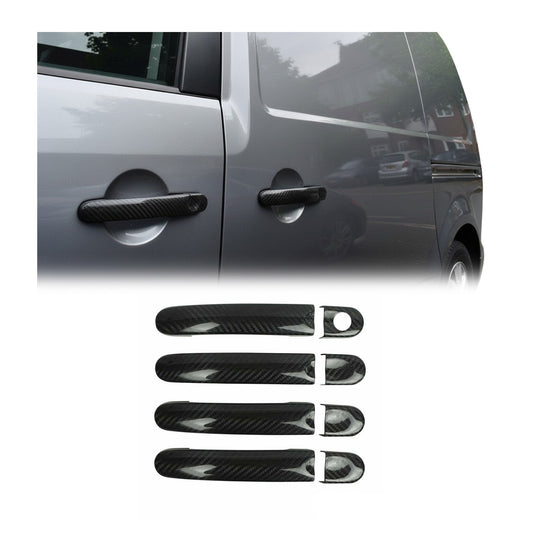 Türgriff Blende Türgriffkappen für VW Caddy 2003-2015 4Tür Kohlefaser Schwarz 8x