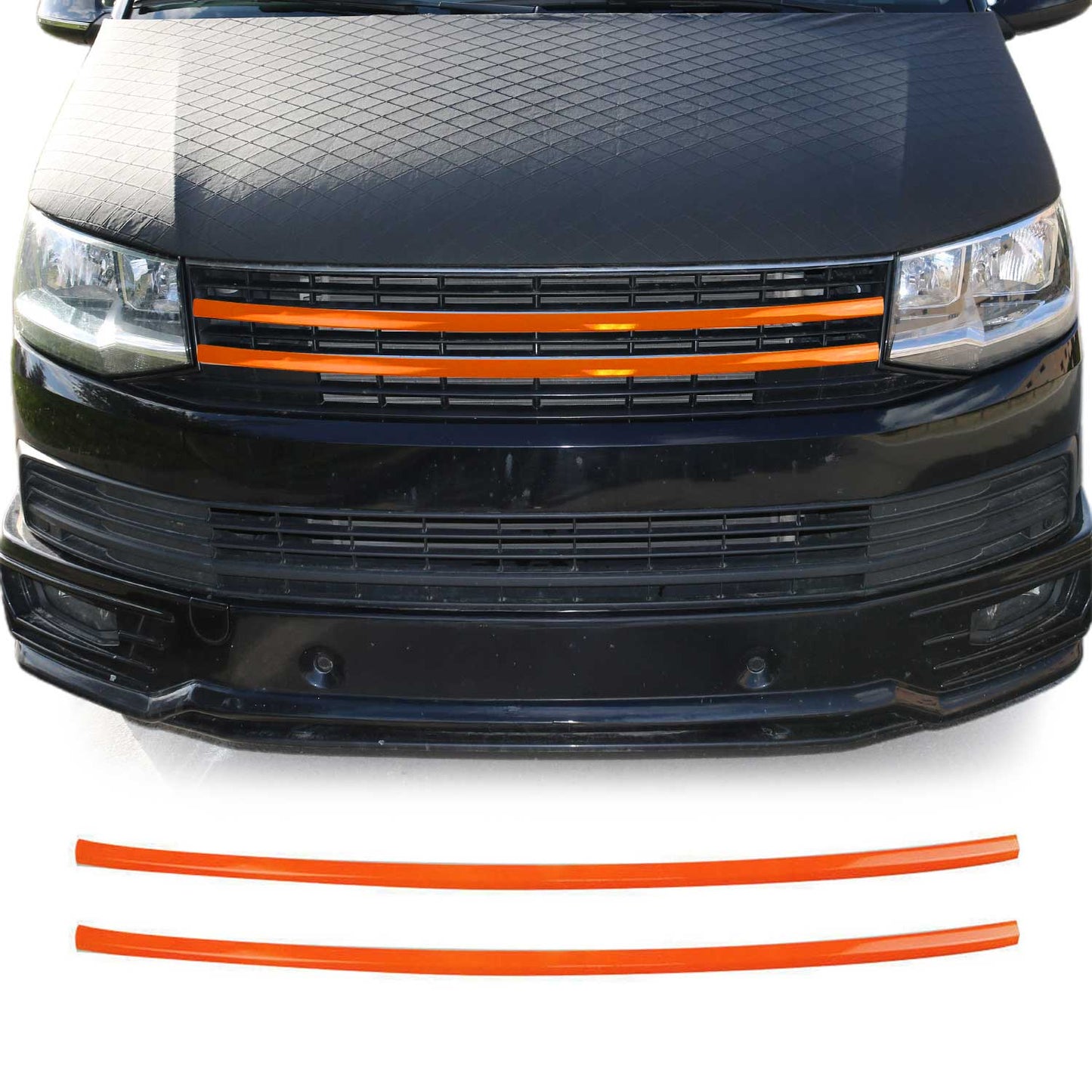 Kühlergrill Leisten für VW T6 Transporter Caravelle Multivan 2015-2019 Orange 2x