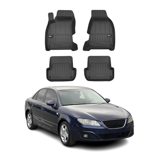 Covorașe auto Seat Exeo 2008-2014, TPE, negre, 4 buc.
