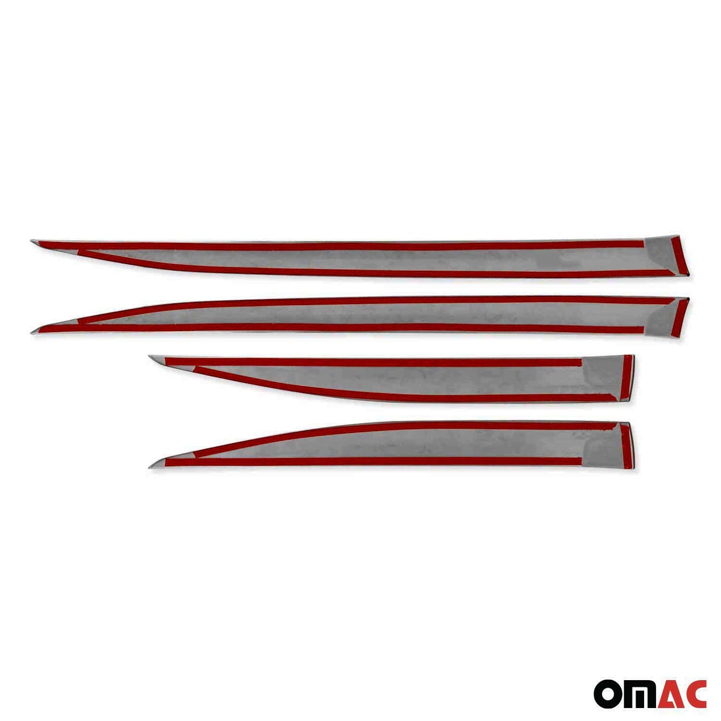 Seitentürleiste Türschutzleiste für Peugeot 2008 2019-2025 Chrom Stahl Dunkel 4x