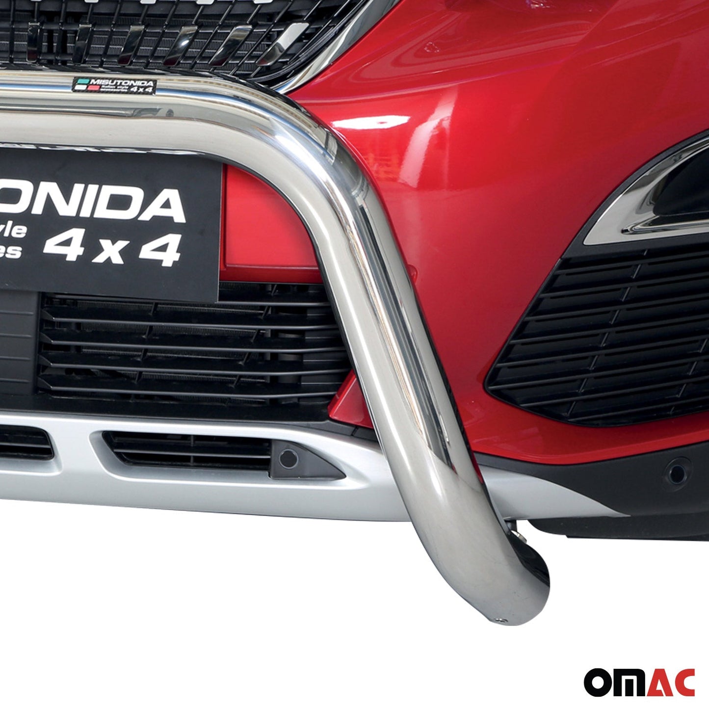 Bară de protecție/buton față pentru Peugeot 3008 2018-2021 ø76mm oțel argintiu protecție