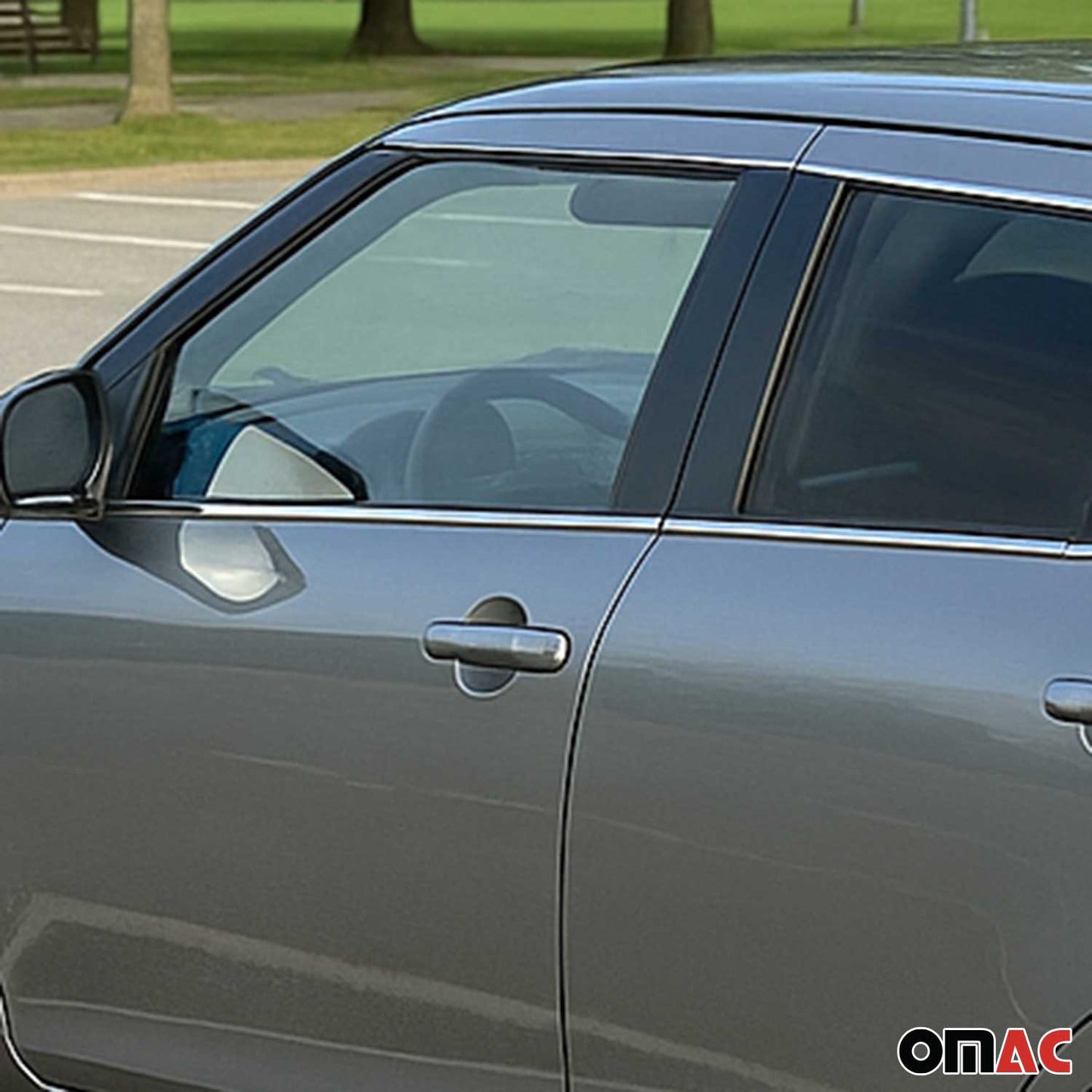 Benzi decorative pentru geamuri Suzuki Swift 2010-2017, oțel inoxidabil cromat, 4 bucăți