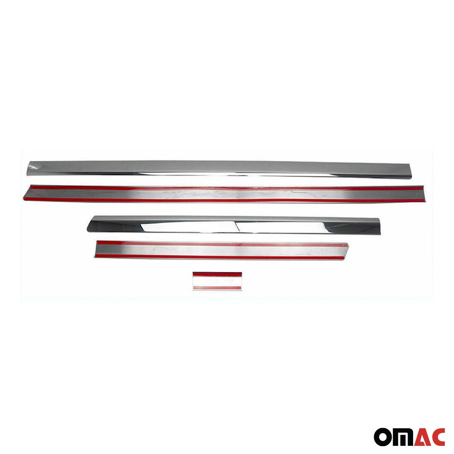 Ornamente laterale/protecții uși pentru VW Transporter T5 2003-2015 LHD Crom scurt 5x