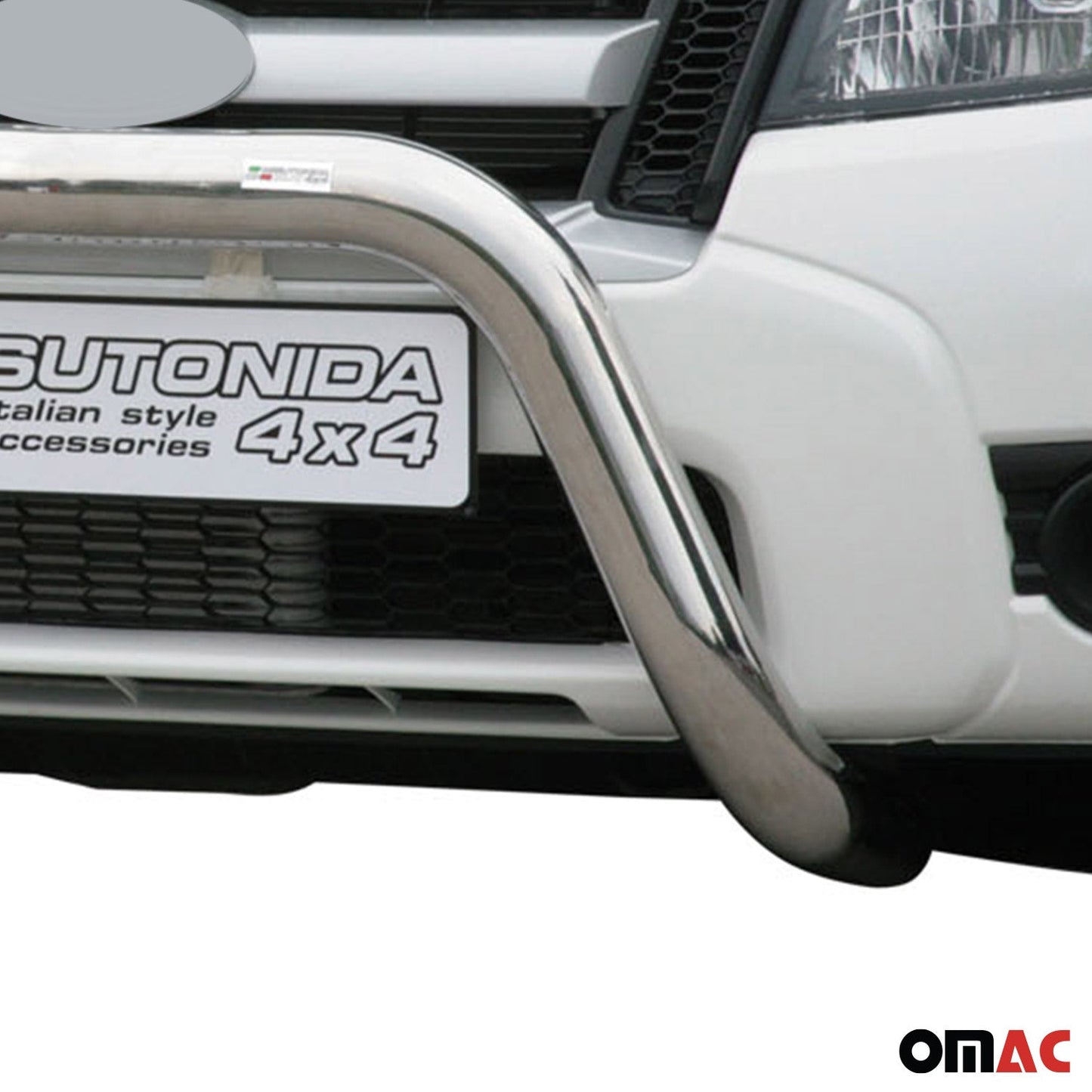 Bară de protecție/buton față pentru Ford Ranger 2009-2011, oțel argintiu, ø76mm