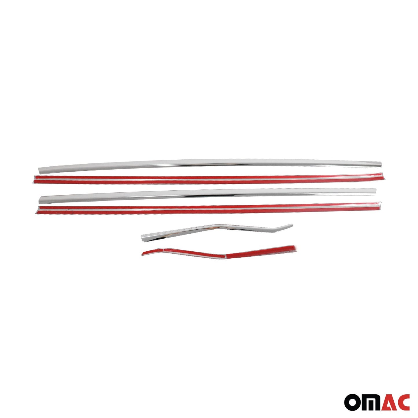 Benzi decorative pentru geamuri pentru Honda Civic Saloon 2021-2025, oțel inoxidabil, set 6 piese