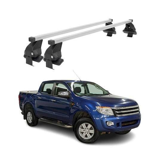 Menabo Portbagaj de plafon pentru Ford Ranger 2011-2015 50kg Oțel Argintiu 2 buc