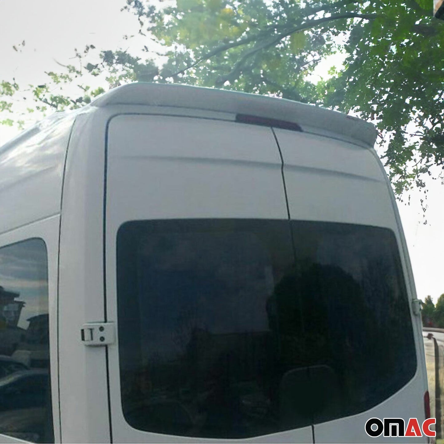 Eleron spate, eleron plafon, margine spate pentru VW Crafter 2006-2017, ABS, vopsit în alb