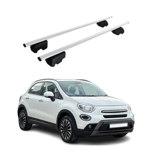 Dachträger Gepäckträger für Fiat 500X 2015-2025 Querträger ABE Metall Silber ex