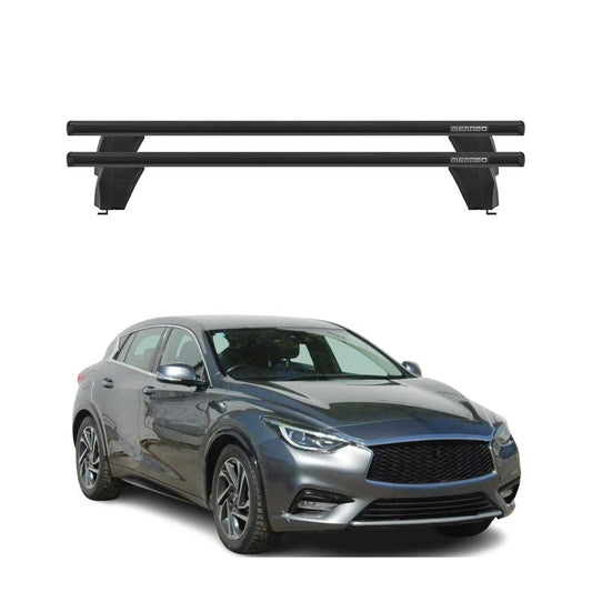 Bagażnik dachowy Menabo do Infiniti Q30 2015-2019, 75 kg, aluminiowy, czarny, 2-częściowy