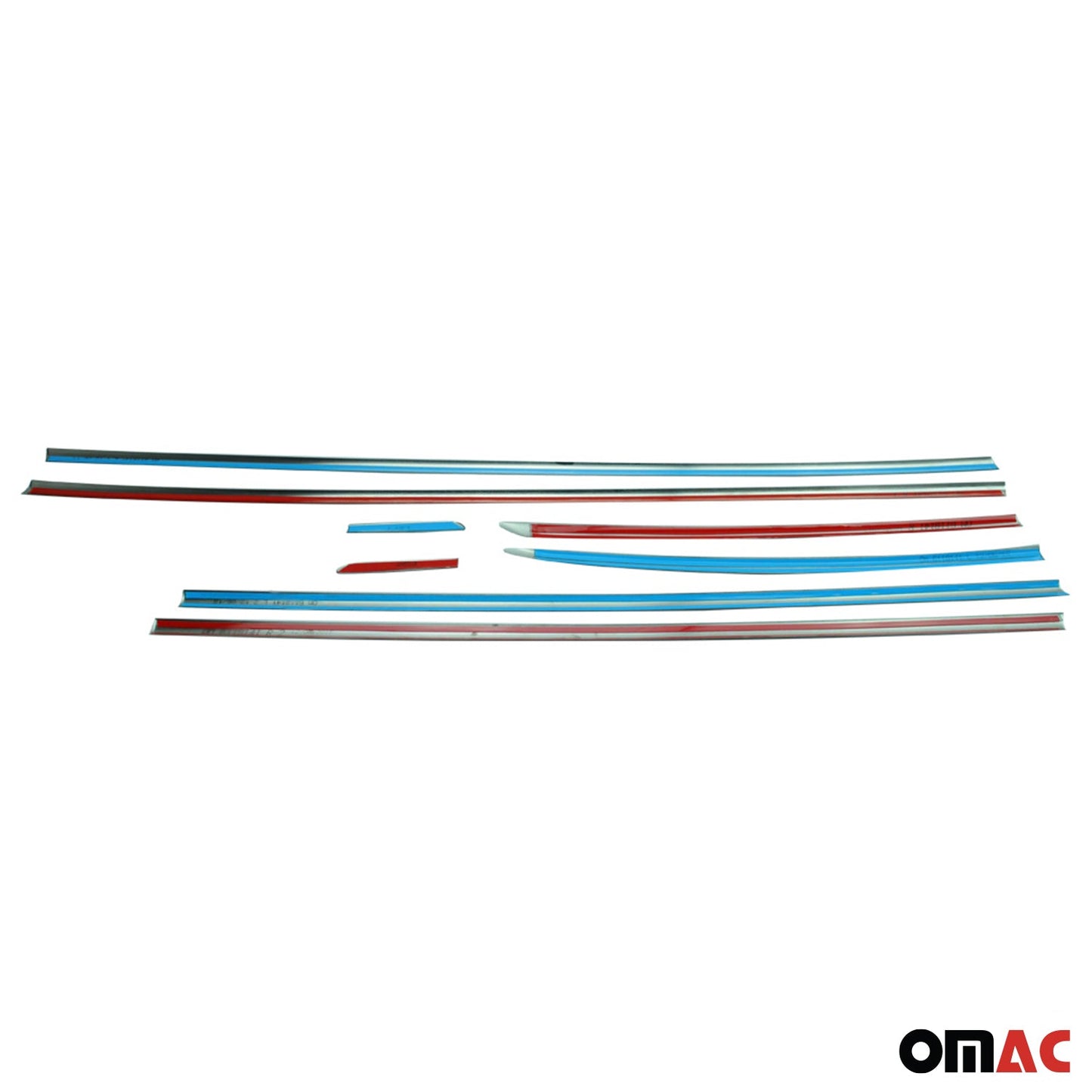 Benzi decorative pentru geamuri Renault Clio Grandtour 2012-2019, oțel inoxidabil, 8 bucăți