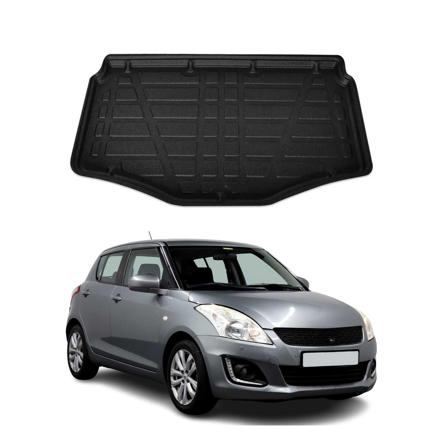 Protecție portbagaj/căptușeală bagaje pentru Suzuki Swift 2010-2018, cauciuc TPE, negru
