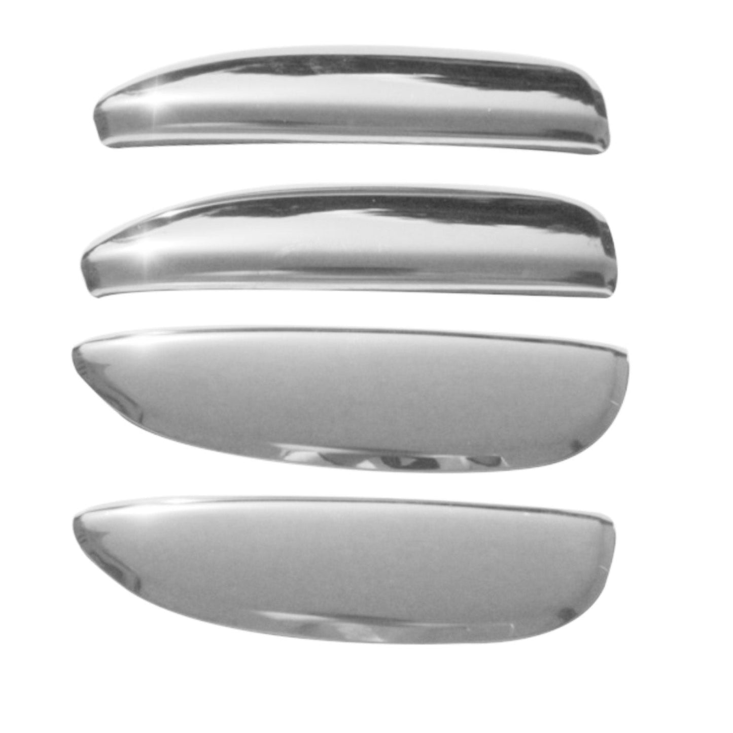 Ornamente mâner ușă, capace mâner ușă pentru Renault Scenic 1996-2003, oțel inoxidabil, argintiu, 4x