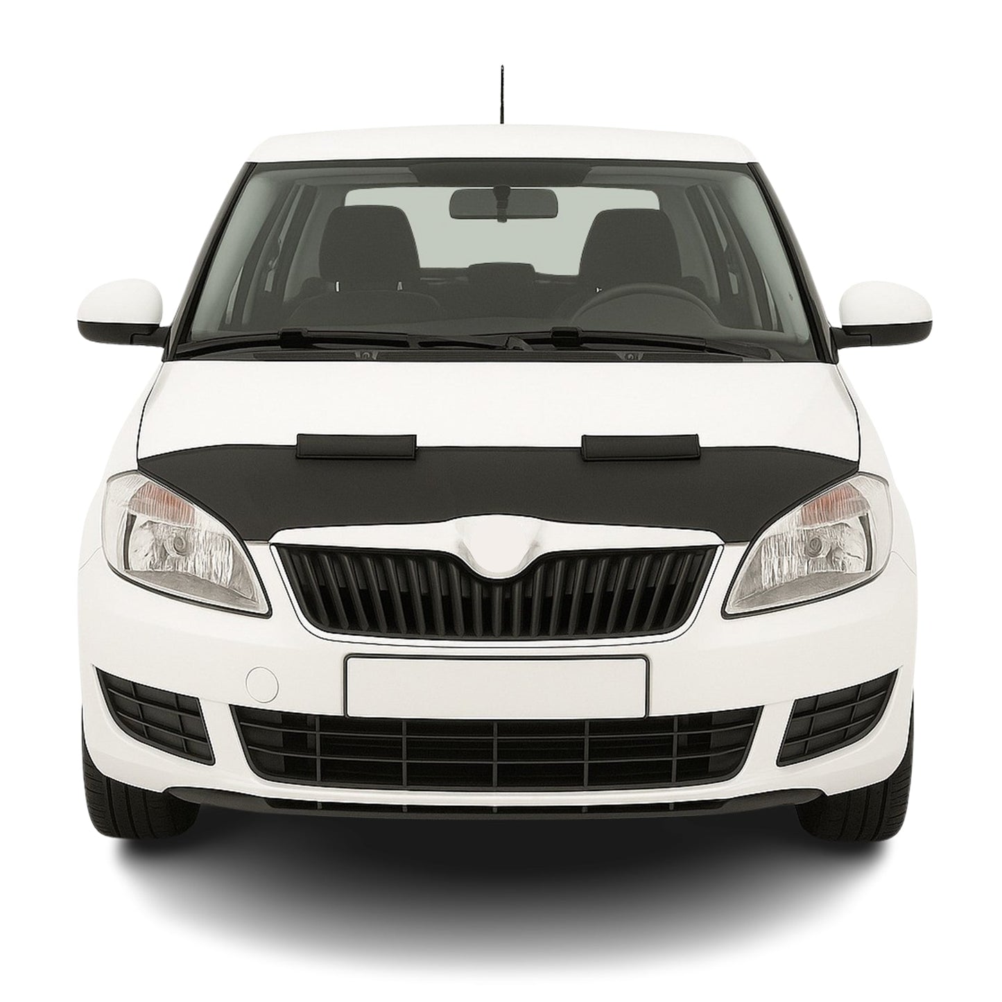 Haubenbra Steinschlagschutz Bonnet Bra für Skoda Fabia 2007-2014 Schwarz Halb