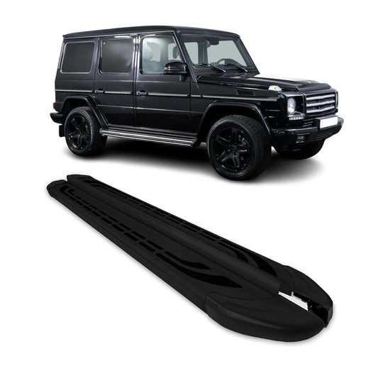 Trittbretter Schweller Seitenbretter für Mercedes G Klasse 2006-2015 Alu Schwarz