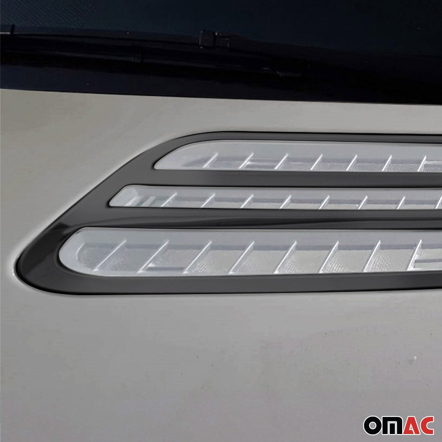 Benzi decorative grilă auto pentru Mercedes Sprinter 2018-2025, crom închis, 2x