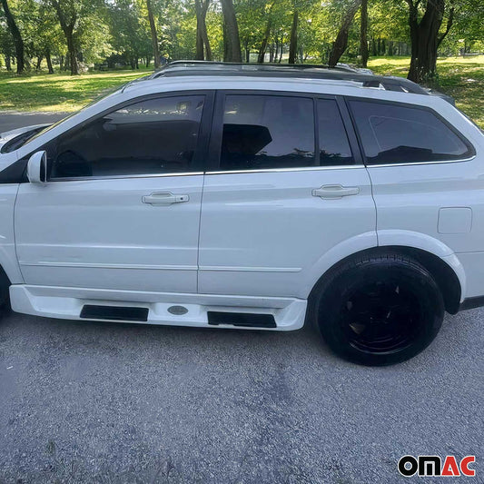 Benzi decorative/ornamente geamuri pentru Ssangyong Kyron 2007-2014, oțel inoxidabil, cromat, 6 bucăți