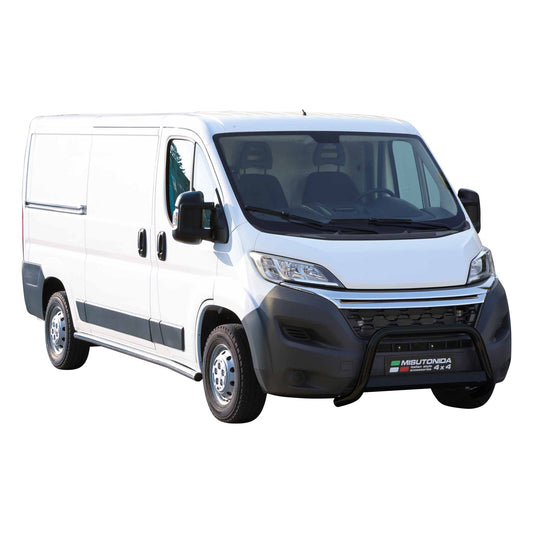 Bară de protecție/buton față pentru Citroen Jumper 2014-2023, neagră, ø63 mm