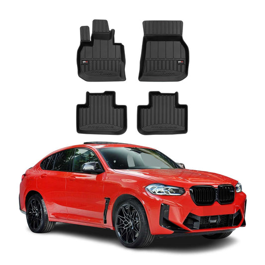 2018-2025 BMW X4 G02 Fußmatten TPE Schwarz 4 tlg