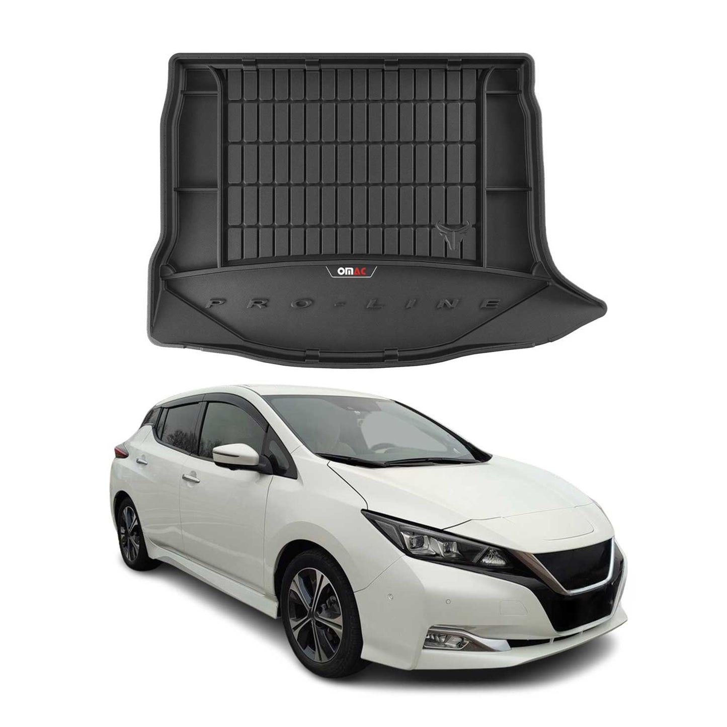 OMAC Gummi Kofferraumwanne für Nissan Leaf 2017-2025 TPE Laderaumwanne Schwarz