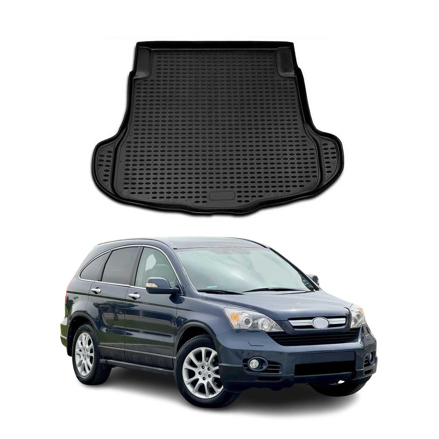 Kofferraummatte Kofferraumwanne für Honda CR-V 2007-2012 Gummi TPE Schwarz