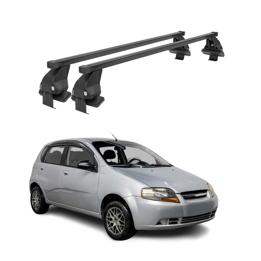 Menabo Dachträger Grundtäger für Chevrolet Aveo T250 2005-2011 50kg Schwarz 2x
