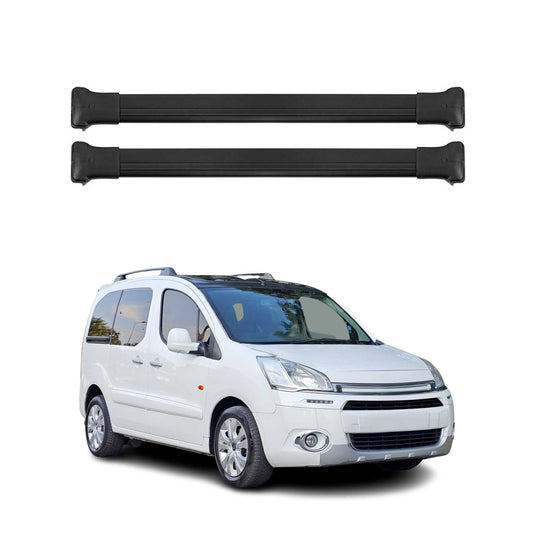 Dachträger Grundtäger für Citroen Berlingo 2008-2018 75kg Alu Schwarz 2 tlg