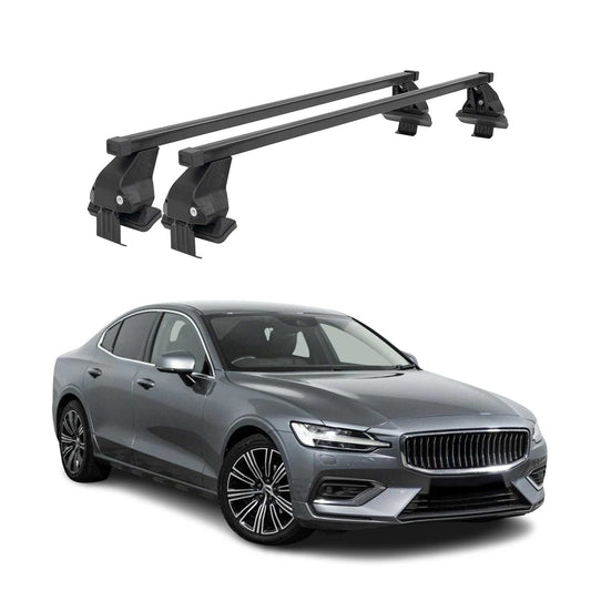 Menabo Dachträger Grundtäger für Volvo S60 2018-2025 50kg Stahl Schwarz 2 tlg