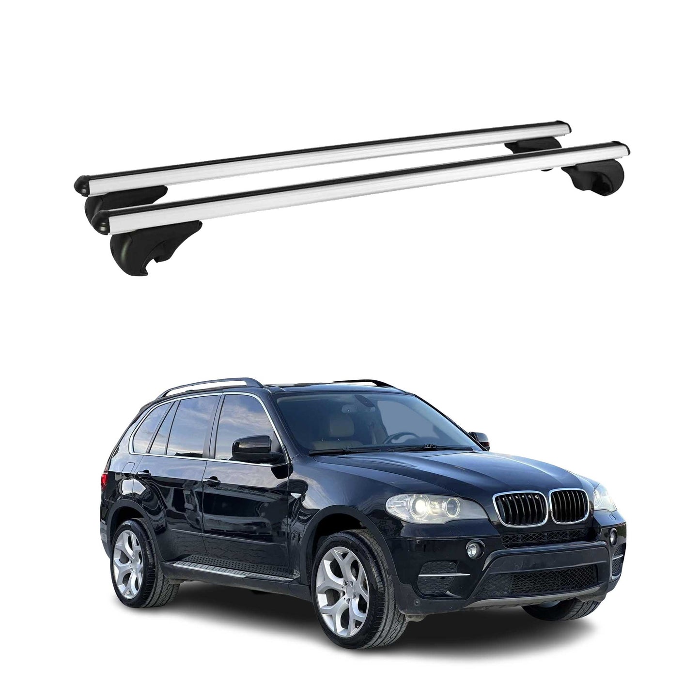 Dachträger Grundtäger für BMW X5 E70 2006-2013 75kg Alu Silber 2 tlg