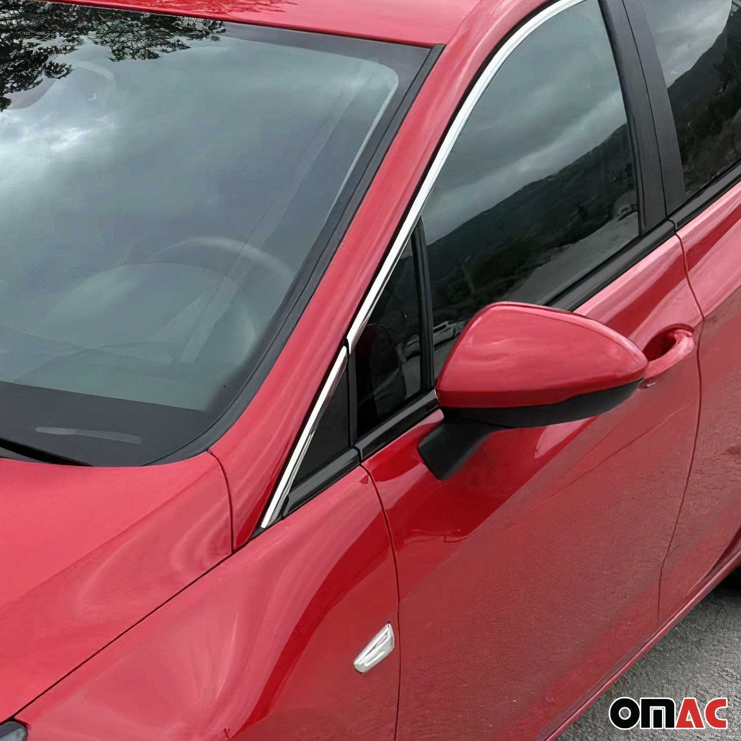 Fensterleisten Zierleisten für Opel Astra K 2015-2019 Oben Edelstahl Chrom 8tlg