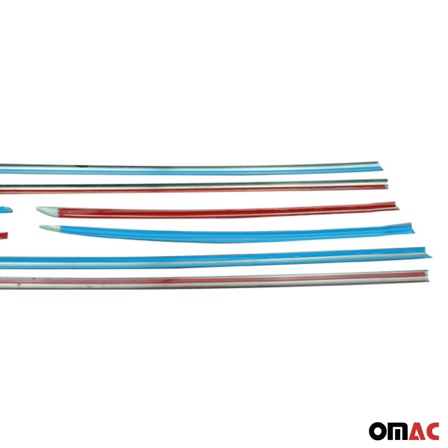 Benzi decorative pentru geamuri Renault Clio Grandtour 2012-2019, oțel inoxidabil, 8 bucăți